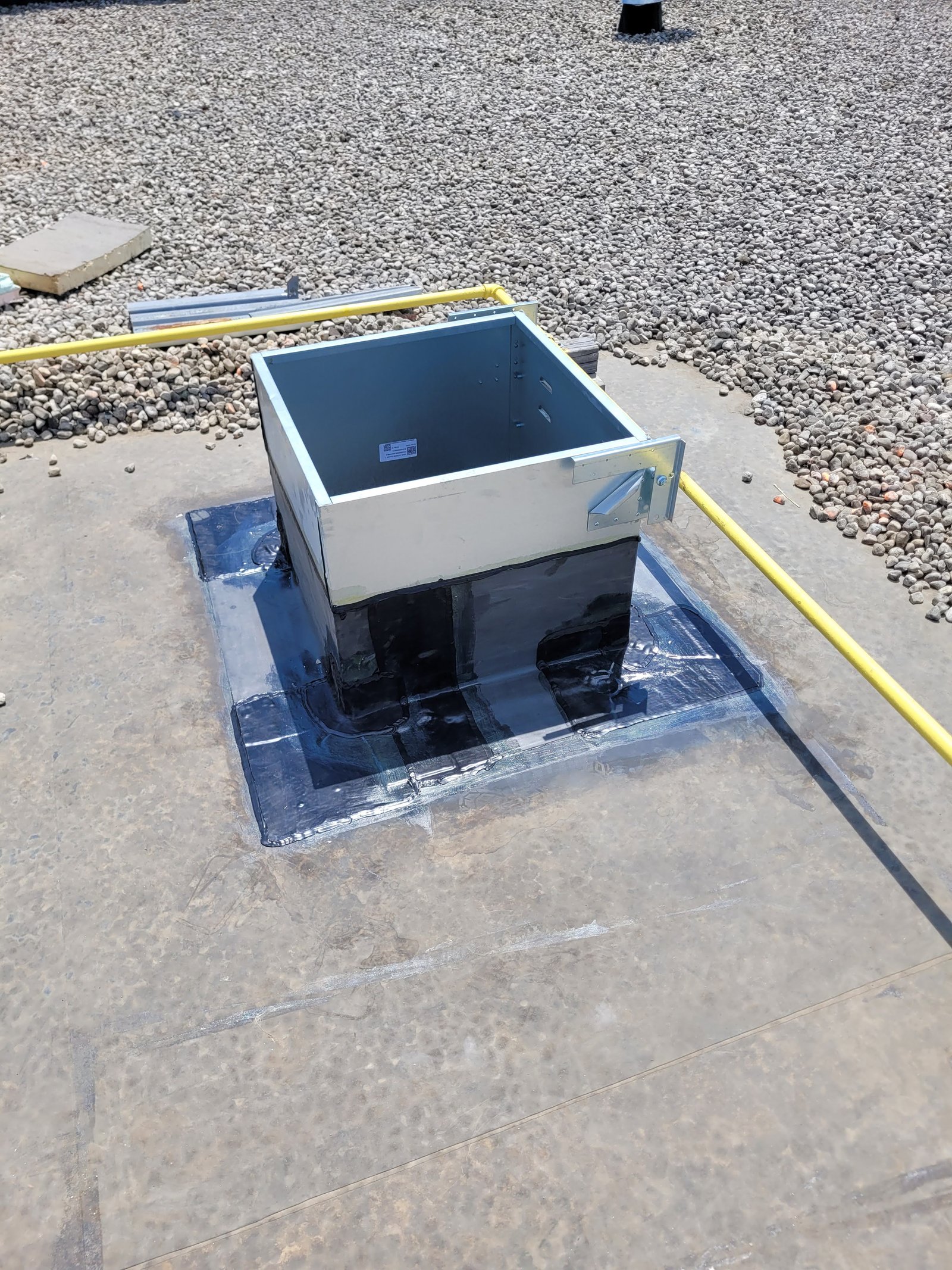 Flat Roof HVAC Curb and Metal Flashing Work